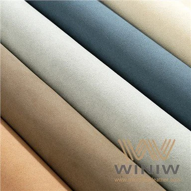 Stoffmateriale av syntetisk semsket skinn
